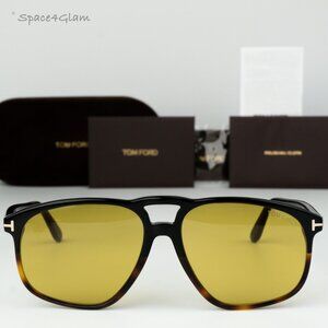 Tom Ford Men Sunglasses Black Havana Brown Square FT1000/S 05E PIERRE-02 NEW